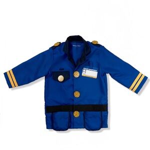 Melissa & Doug Kids Blue Police Officer Costume Jacket Only Blue Dress Up